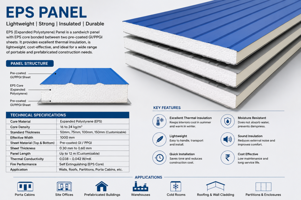 EPS Panel Porta Cabin Delhi NCR